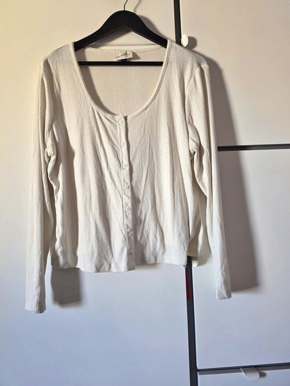long sleeve button-front knit cardigan